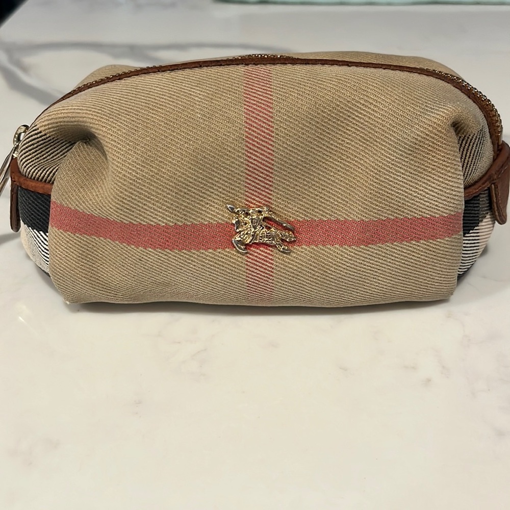 Authentic Burberry Small Zippered Makeup bag